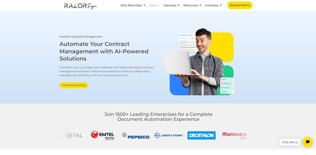 Razorsign CLM Page New